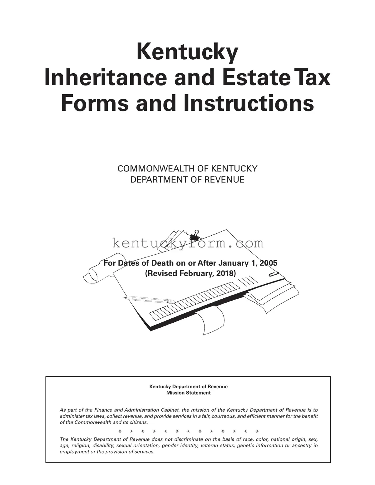 Kentucky Inheritance Tax PDF Template