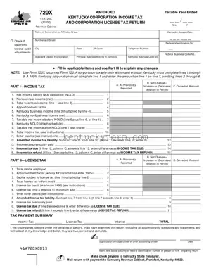 Kentucky 720X PDF Template