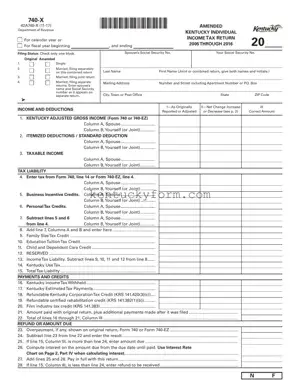 Kentucky 740 X PDF Template