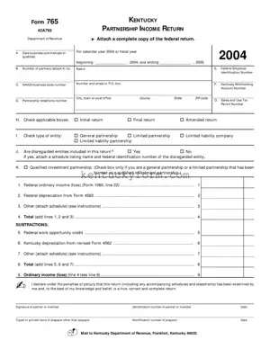 Kentucky 765 PDF Template