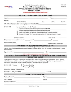 Kentucky Tc 96 204 PDF Template
