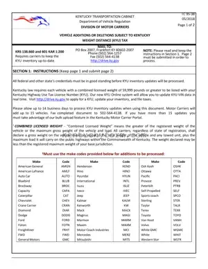 Ky Weight Distance PDF Template