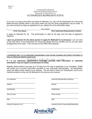 Map 14 Kentucky PDF Template